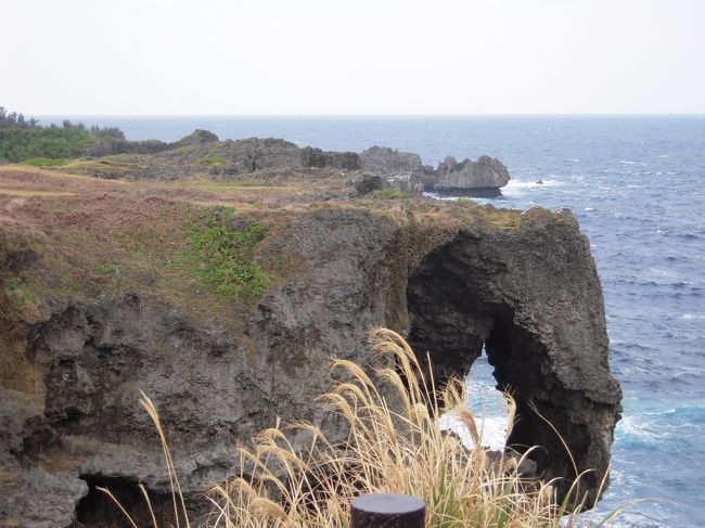 万座毛です。<br />この日も風が強く寒くて写真を撮ってすぐに退散。