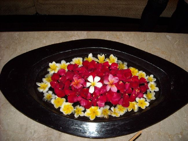 ７時間のフライト後、ホテルに到着。<br />ロビーにあったプルメディアをパシャリ。