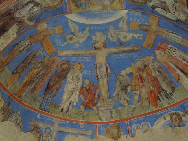 キリストの生涯が描かれていて、その保存状態の良さと色彩、絵のすばらにさにためいきが出ました。フラッシュ禁止、ISO撮影しましたが、実際はもうすこし青に近かったかも。