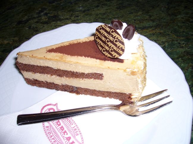 チョコレートのケーキです。<br />ヨーロッパのケーキにしては甘すぎず美味しかったです。