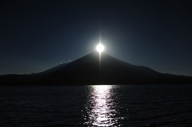 １６時１２分 <br /><br />山頂の真ん中を超えて沈むのかな。