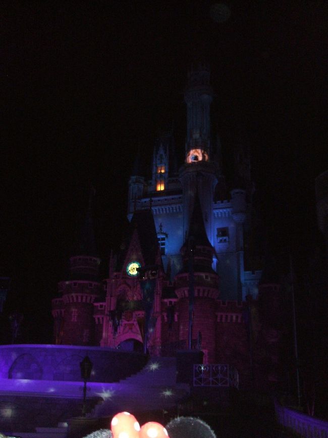 さて、１８時になりました。<br />今回はアフター６パスポートで入場です♪<br /><br />まずは、シンデレラ城前で行なわれるシンデレラの戴冠式を指定席で見れるかの抽選に行きました。<br /><br />結果は後ほどの写真で<br /><br />