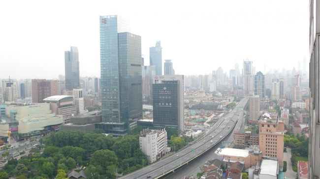 朝、ホテルの部屋から。