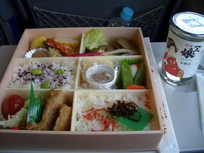 中はこんな感じです。お酒を飲みながら、つまみを頂き、電車に揺られて良い感じです。久しぶりの電車での旅です。「飛行機」での旅も良いですが、「列車」での旅はもっと良い気がしますね。<br /><br />旅から帰ってきて早々、次はどこへ行こうかななどと考えてしまいます。おしまい。