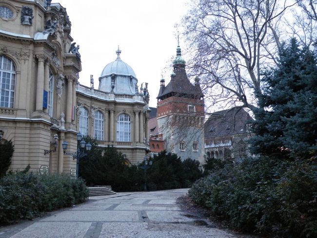 農業博物館の庭から。<br />道の曲線が奥行きを誘う。雪や雨が似合いそうな一隅。