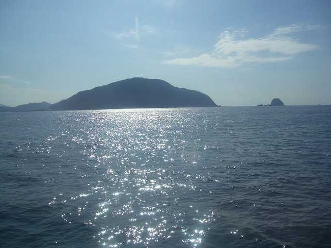 トラブル<br /><br /><br />結局、除去作業は失敗に終わったとのアナウンス。<br />エンジンが一機故障したまま進むことになったようです（−。−）<br />ものすごい振動＆倍の時間をかけて進みます。<br />高速船に乗ったのに、まるでどこかの漁船に乗っているような感じでした。