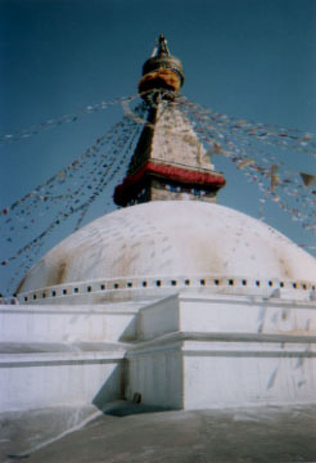 3/9<br /><br />この日はまずS君とそこらをふらふらした。S君はネパールは2度目らしい。安いモモの店に案内してもらった。<br /><br />また、世界最大の仏塔であるボダナートも見に行った。とくにたいしたことなかった。ボダナートには2番のバスに乗って行ったので、 帰りは逆方向に走る2番のバスに乗ればいいんかなあって思って そのバスに乗ったんだけど、変なとこに着いてしまった。