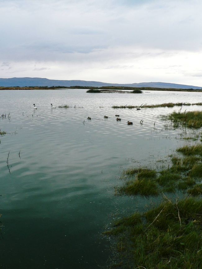 ニメス湖の光景。