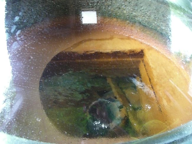 源泉が湧き出ているところ！<br /><br />硫黄くさい！！