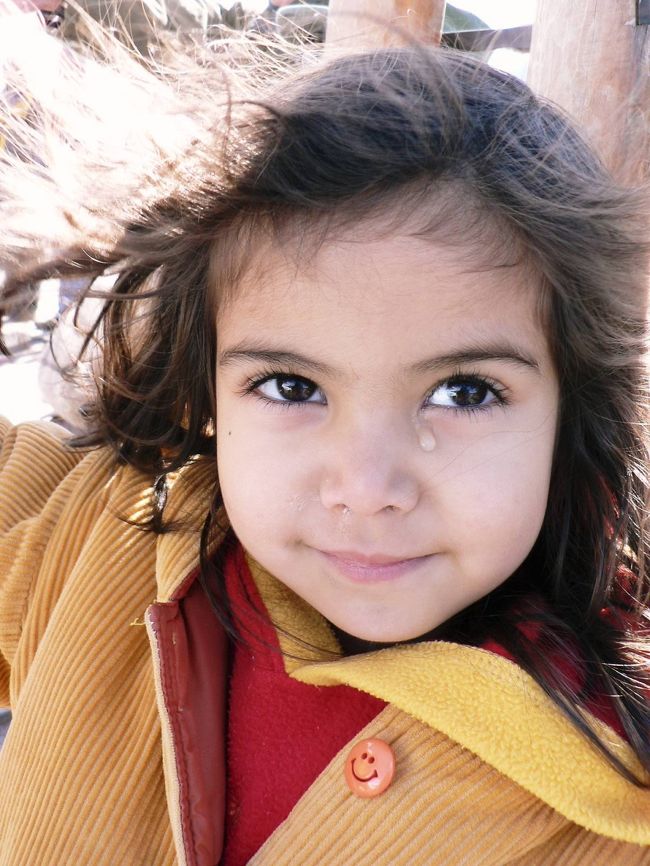 氷河観光に来ていた女の子。