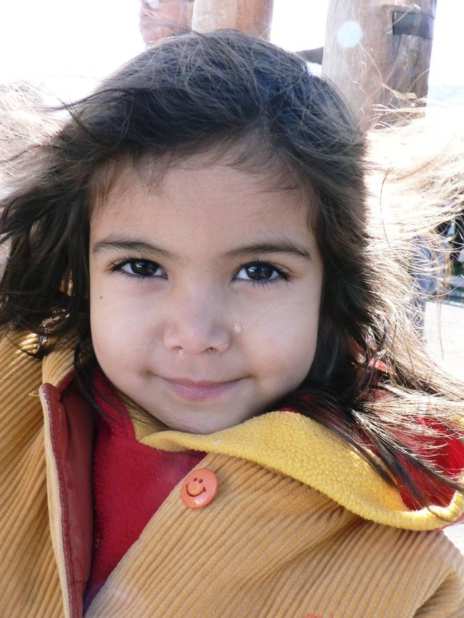 氷河観光に来ていた女の子。