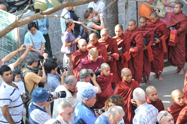 見学者たちのシャッターが一斉に音を立てました