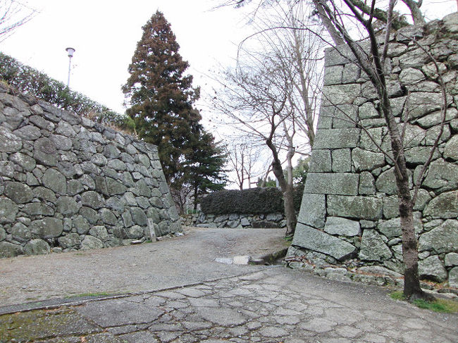 城内は、城関係の建物は残っていませんが、石垣は綺麗。