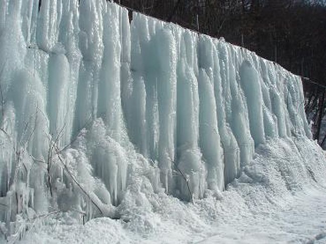地元の方が、作った氷柱です。<br />立派ですね〜♪