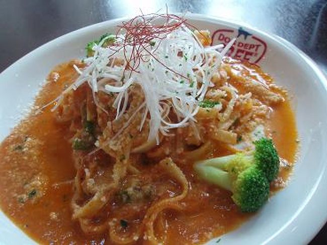 渡り蟹のパスタです。<br /><br />カニの風味がして美味しかったです♪