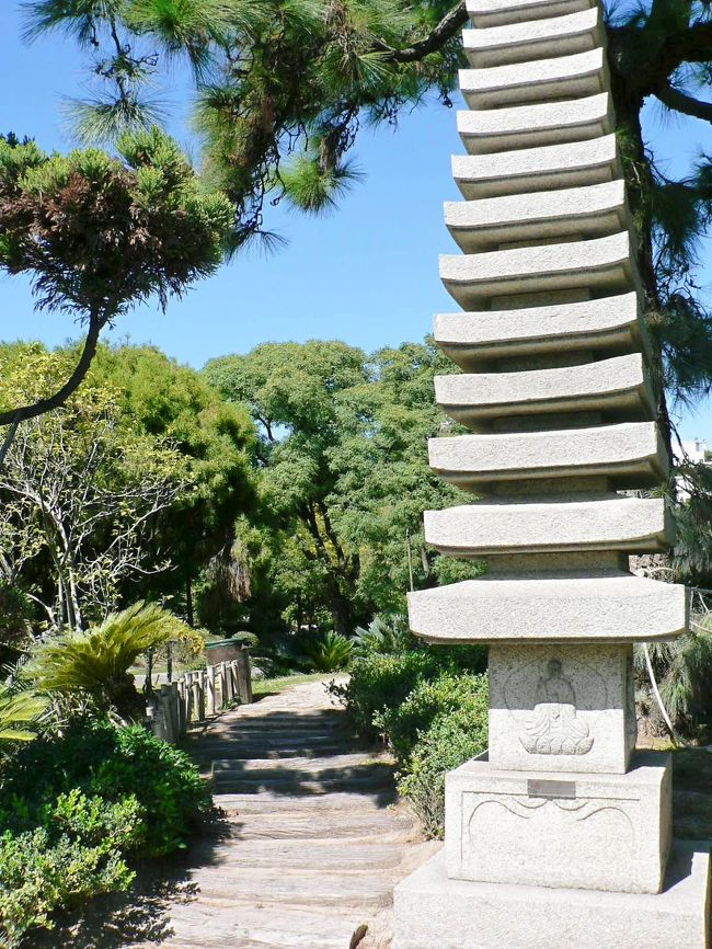 日本庭園の光景。