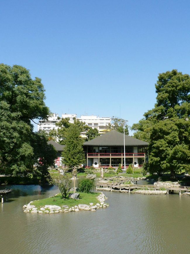 日本庭園の光景。