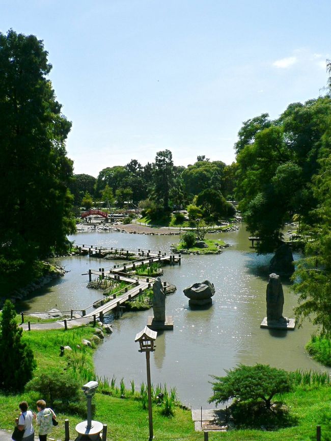 日本庭園の光景。