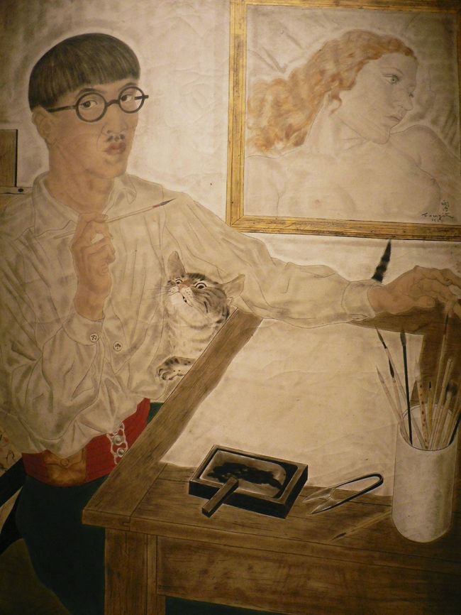 国立美術館所蔵のフジタの自画像。<br /><br />