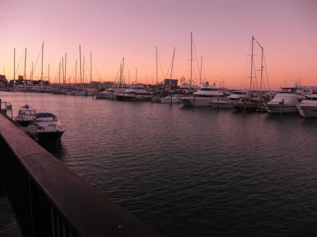 オークランド<br />ヨットハーバーの夕焼け