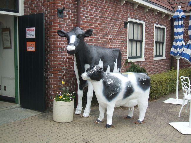 　親子？！の牛さんです♪昨日の大宰府の牛さんと同じように牛さんの身体を撫でさすると元気になるのでしょうか？！<br />　チーズ屋さんのお店の前にいました。