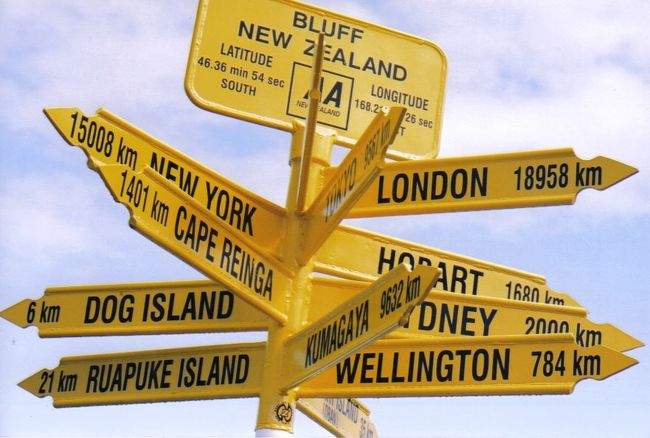 主要都市までの距離がそれぞれの方向に指しています。<br />ここで、次はどこに行こうかなぁと想いを馳せるんだと思います。