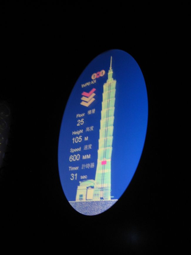 屋外展望台に登るエレベーターの中<br />この表示を見てるとどこにいるのかわかる仕組みだけど、早すぎてあっという間にテッペンに着いていました。