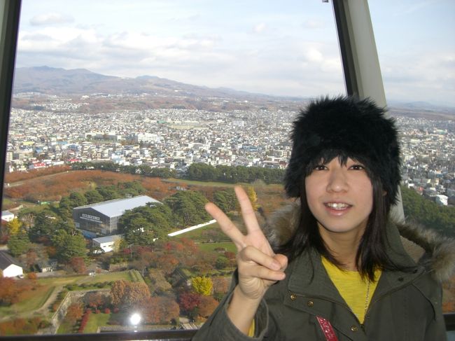 五稜郭タワー内で☆