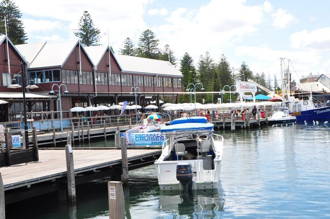 夜はハーバーサイドレストランにて、シーフードディナー