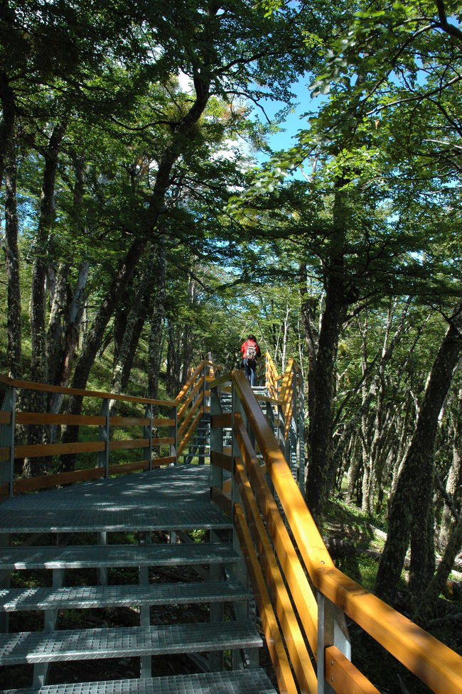 階段を上ってぐるりと反時計周りに進み最初の展望台に向かいます。