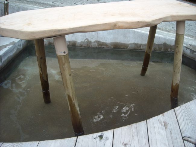 足湯がついている！<br />足湯につかりながら、ご飯が食べれると言う温泉地ならでは？のスタイル。<br />コレは入っちゃうでしょ〜！！