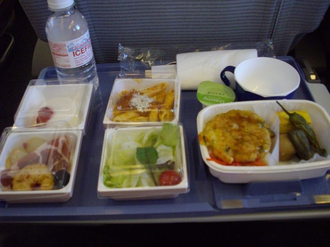 機内食は、かき揚げ丼