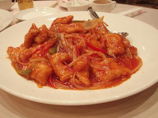 鶏肉のチリソース、さっぱりで美味しかった〜♪