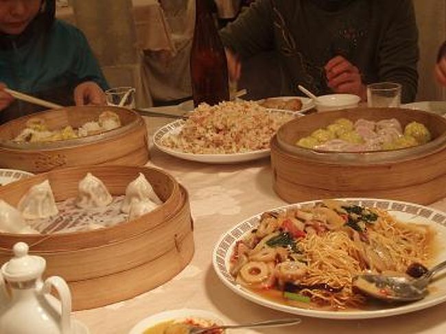 お昼は、泊まってるホテルのレストランで飲茶料理♪