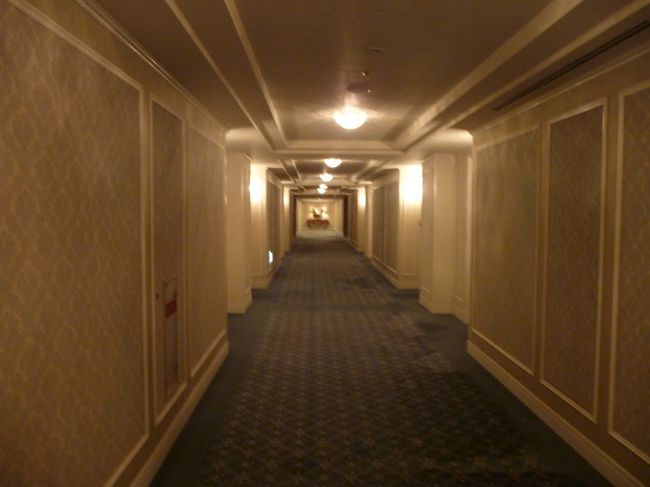 お部屋にもどりま〜す。<br />綺麗なホテルの廊下は大好きです