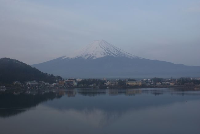 日の出の20分後<br />逆さ富士がだいぶ鮮明に