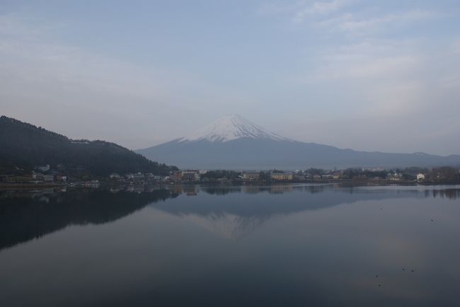 日の出の20分後<br />逆さ富士がだいぶ鮮明に