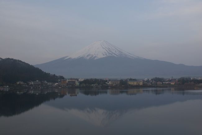 日の出の20分後<br />逆さ富士がだいぶ鮮明に