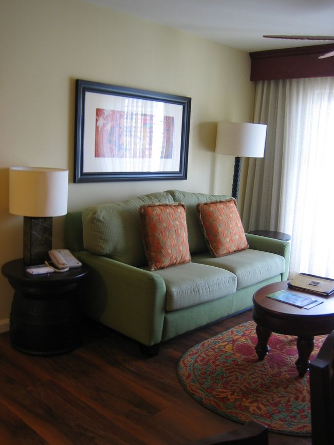 コンドミニアムは１LDK<br />こちらはリビング。大きなソファーがあります。