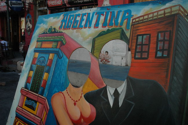 観光地の顔出しボード、<br />日本以外で見るのは初めてかも。