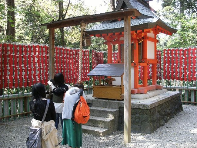 春日大社の中にはたくさんの神様が・・・<br />私たちは特にこの金運の神様にお願いをしました。笑