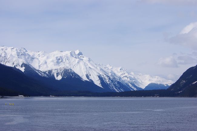 フェリーから眺めるスキャグウェイ。