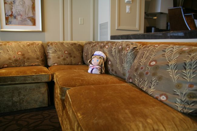 わふー。<br />お掃除に関して、ちょっと問題ありです（涙）。<br /><br />ソファーにメロンの種が落ちていたです（涙）。<br />あと、お風呂に髪の毛も（涙）。<br /><br />あと、調度品が壊れているところも。<br />ノブがなかったりしています。<br />わふー。