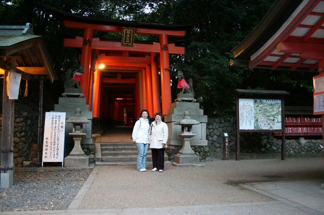 伏見稲荷。こんこんさんが沢山いました。