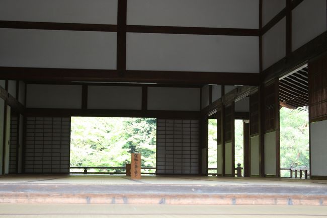 天龍寺のお部屋越しに見るお庭