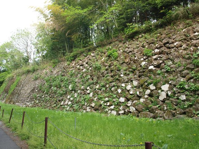 手前と奥で明らかに違う積み方の石垣までありました。<br />