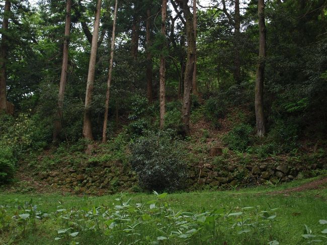 清水門の奥に見られた石垣、とても古そうなものでした。