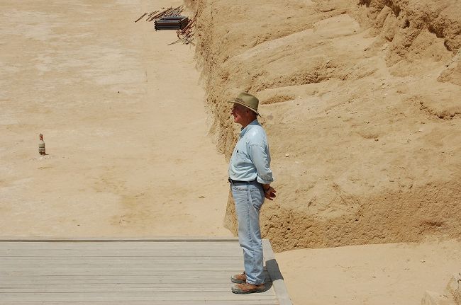 撮影隊はこの方を撮影していました。一瞬ザヒ博士では？とドキドキしましたが、残念！違う人でした。どちらのかたなんでしょうか？？