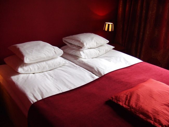 ホテルに到着。<br />シングル・ルームを予約したのに、ダブルでした！<br />ラッキーです。