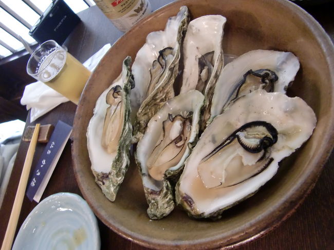 夜は牡蠣料理